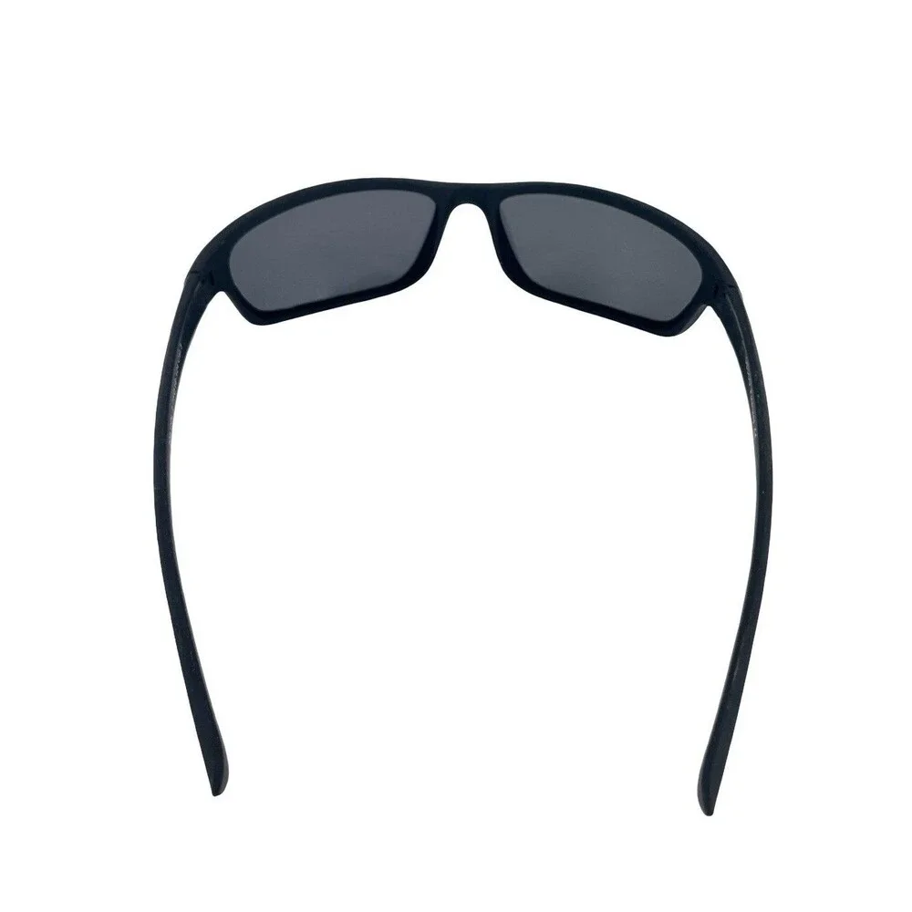 GECCO Polarized Sunglasses Black Sport Wrap Gray Lens Cat 3 Cycling Fishing